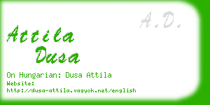 attila dusa business card
